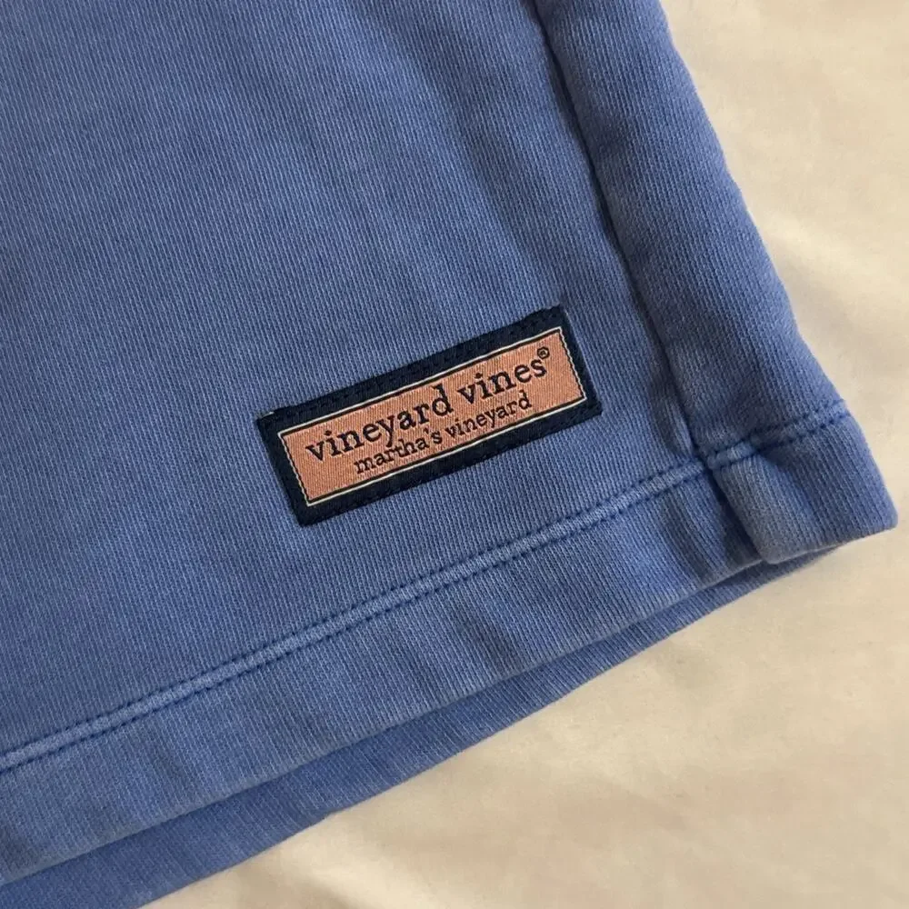 GUC Vineyard Vines Boys L Blue Sun-Washed Knit Jetty Shorts Cotton Blend